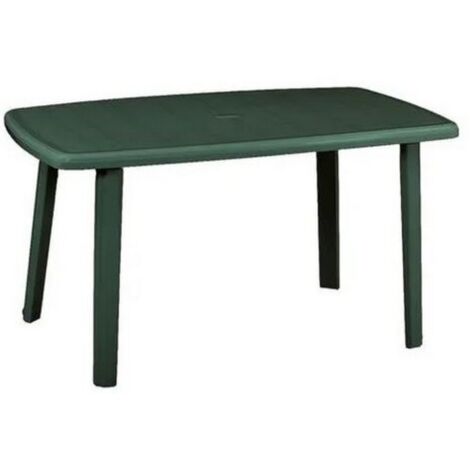 Cayman tavolo in polipropilene con finitura lucida verde da esterno 140x90x72 cm