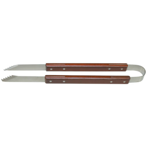 Montana pinza in acciaio con manico in legno per barbecue accessori (1/5)