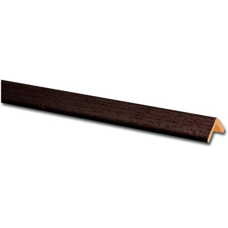 Paraspigolo liscio in legno noce scuro 28x28 mm cm 300 protezione angolare per interni (1/2)