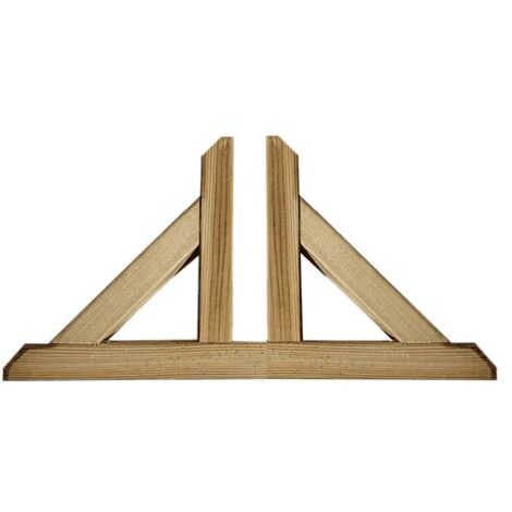 Piede sostegno in legno di pino impregnato in autoclave 60x30 cm per pannelli grigliati da esterno e interno