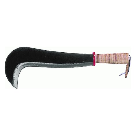 Roncola Tipo Bergamo | Lama 300mm In Acciaio | Manico In Cuoio | Per Giardinaggio E Agricoltura