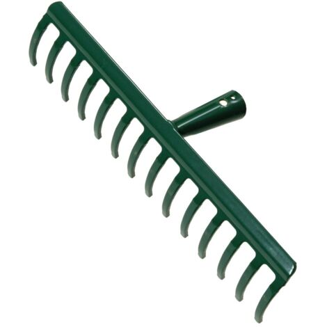 RASTRELLO HEAD 16 DENTI Prato Rastrello Giardino Testa In - Foto 11