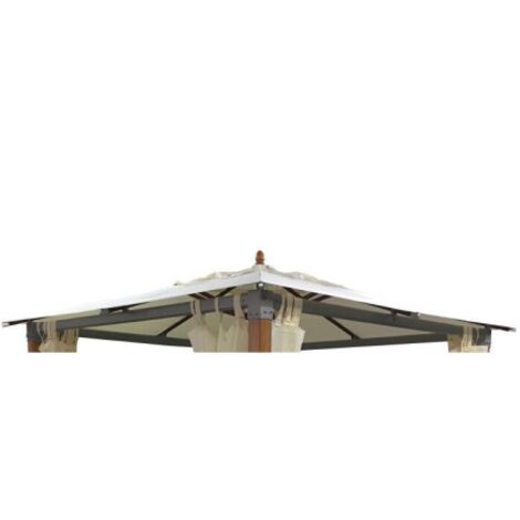 Telo di Copertura 250X300 cm Per Gazebo Veranda SPARTA Beige Ricambio