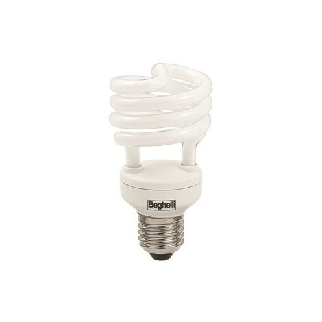 Beghelli Mini Compact Spiral T2 lampadina risparmio energetico 20W