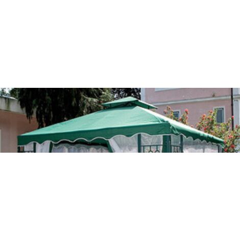 Top di ricambio per gazebo YF-3137R 3x3 mt in poliestere verde telo di copertura da esterno