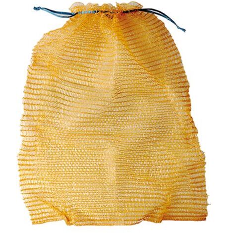 Sacco in raschel polietilene a maglia cm 40x60 portata 10 kg circa per ortaggi prodotti ortofrutticoli con stringa