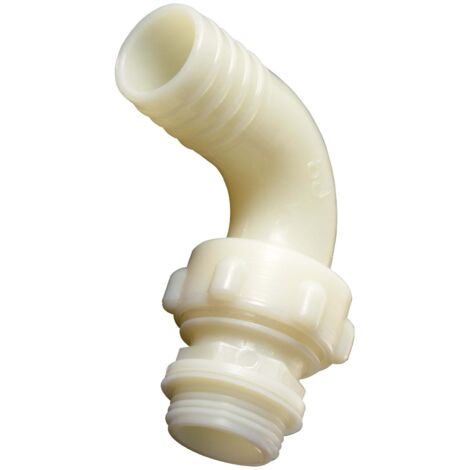 10 raccordo portagomma curvo in nylon 40mm pompa tubo porta gomma (1/3)