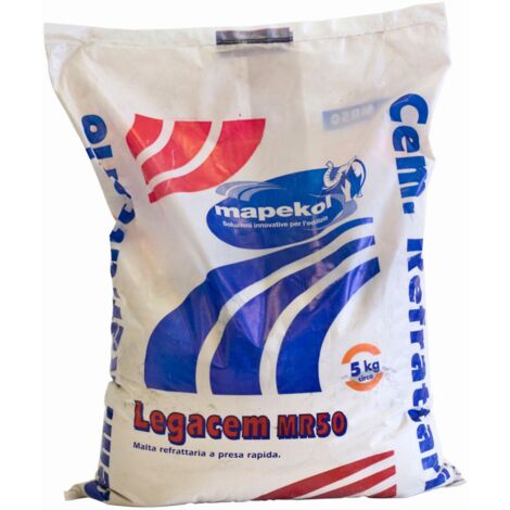 5 kg di cemento refrattario a presa rapida per lavori muratura calce bianco (1/2)