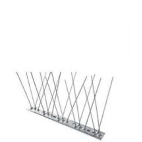 Dissuasore Per Piccioni In Acciaio Inox AISI304, 10 Metri Con 60 Punte Al Metro, Base Flessibile Semi-rigida, Made In Italy, Facile Da Installare