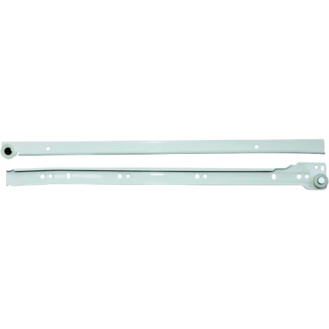 Coppia guide per cassetti scorrevoli in acciaio bianco fissaggio a squadra 35 cm guida cassetto