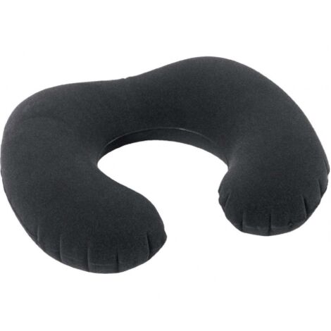 BOOWEN Oreiller Voyage Gonflable U Bleu Foncé - Coussin Nuque Portable Avec Pompe Intégrée, Avion Train Voiture Bureau Camping