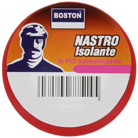 nastro isolante rosso mm 15x10 mt pvc omologato per elettricista (1/2)