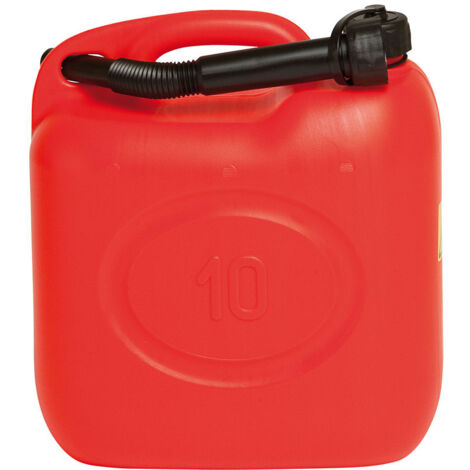 Tanica carburante omologata HDPE capacita' 10 lt per benzina gasolio con beccuccio flessibile (1/3)