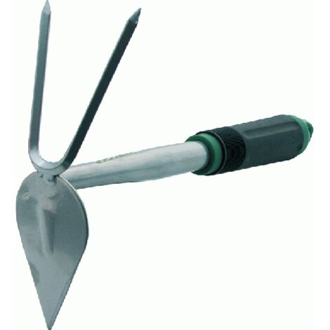 Zappa Doppia Da Giardino - Con Tridente E Manico Regolabile 114cm - Foto 2