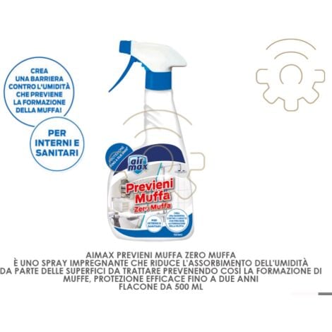 Aimax zero muffa previene e rimuove la muffa 500 ml spray 6-10m