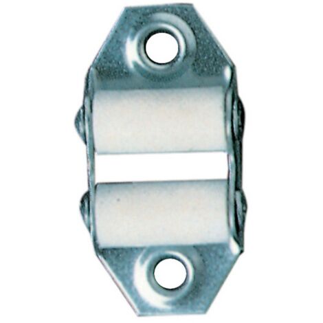 guidacinghia guidacinghie verticale in ferro nichelato con rulli rullini pvc (1/2)