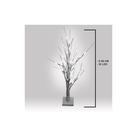 ALBERO DI NATALE DA INTERNO CM 120 H CON 52 PALLINE E GHIACCIO LUMINOSO A  LED