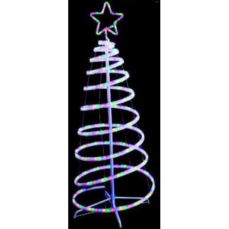 Albero Di Natale Krist+, Multicolore, Altezza 210 Cm, Diametro 110 Cm - In Metallo E Plastica