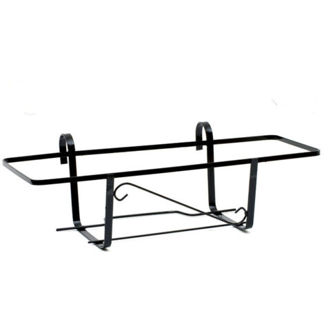 fioriera da balcone in ferro battuto mod Napoli 40 cm nero esterno vasi