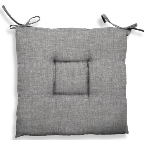Cuscino per sedie Creta 60% poliestere 40% cotone doppia imbottitura 40x40x5 cm grigio da giardino esterno