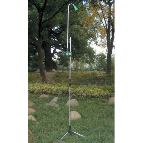 Irrigo doccia da giardino 366 in alluminio e ABS con treppiedi e rubinetto per uso esterno piscina