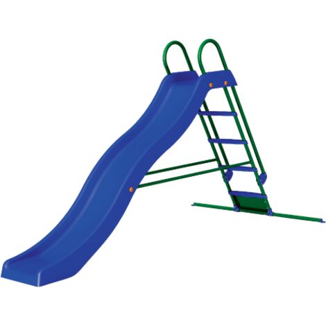 Scivolo Onda in plastica lunghezza 3 mt con scala in metallo e gioco d'acqua da giardino