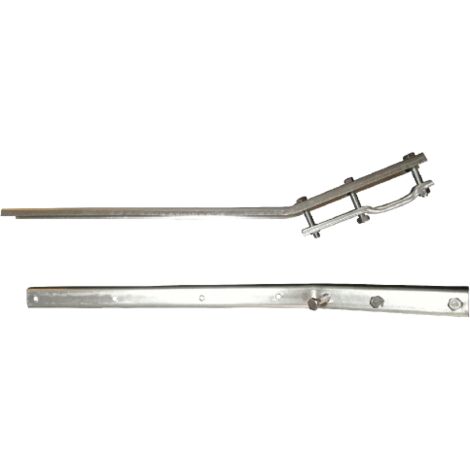 Stendibiancheria a braccio in acciaio zincato 4 fili passanti lunghezza 60 cm cromato