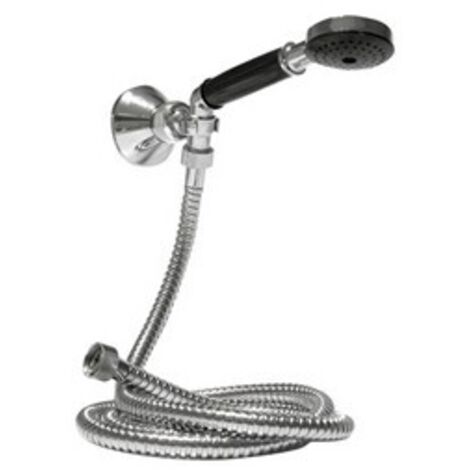 Duplex doccia composto da doccetta flessibile 1,50 mt e supporto cromata accessori vasca bagno doccia (1/2)