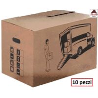 Scatola cartone Avana M cm 35x30x20 doppia onda impugnature laterali