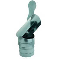 Fumaiolo comignolo girevole in lamiera zincata attacco maschio con cuscinetto a bagno d'olio Zincato 14 cm