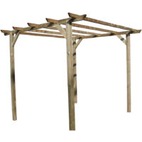 Life in Garden Pergola in legno di pino 3x3xh2,5 mt gazebo per l'arredamento di ambienti esterni e giardini