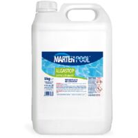 antialghe liquido da lt 5 litri flacone algastop di 5 kg per acque di piscina