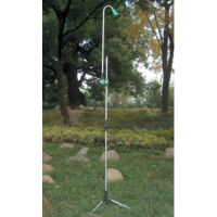 Irrigo doccia da giardino 366 in alluminio e ABS con treppiedi e rubinetto per uso esterno piscina