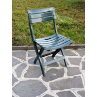 sedia poltrona in resina pieghevole verde cm 49x42x78h per esterno interno