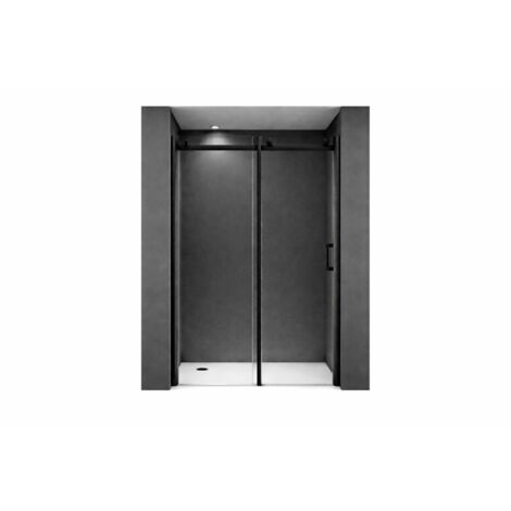 Glaswerk Westfalen - Viktoria 125x195 cm Nischendusche mit Schiebetür - Schwarz (1/5)