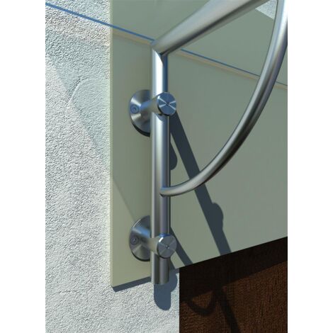 Glaswerk Westfalen- SET LB Halter für Vordach - Edelstahl (1/2)