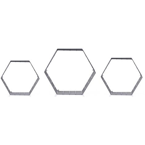 Moderne Wandregale (3er Set), Hexagon II