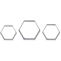 Moderne Wandregale (3er Set), Hexagon II