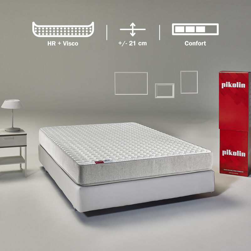 Pikolin Leah Compact21 cm calidad total 90x190 y espuma hr firmeza alta confort memory foam