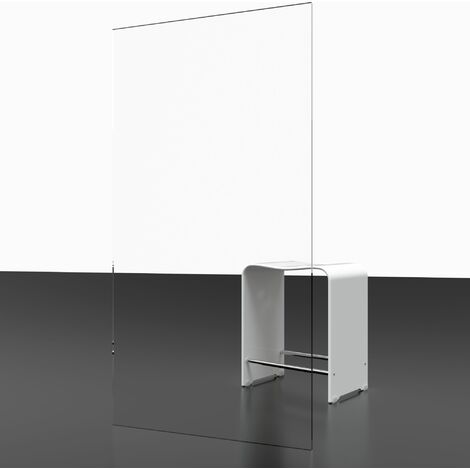 Schulte mampara de bañera plegable, 1 panel, cristal transparente de 5 mm, color de perfil aluminio, 70 x 130 cm