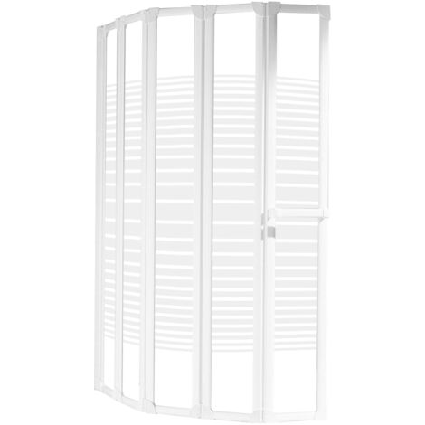 Aurlane Parete vasca bagno pieghevole White Stripes 3 Bianco 140