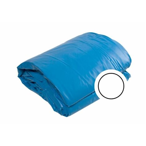 Poolfolie Rund blau Tiefe 1,20 m Folienstärke 0,60 mm überlappend mit Einhängebiese P1 Ø 4.60 m