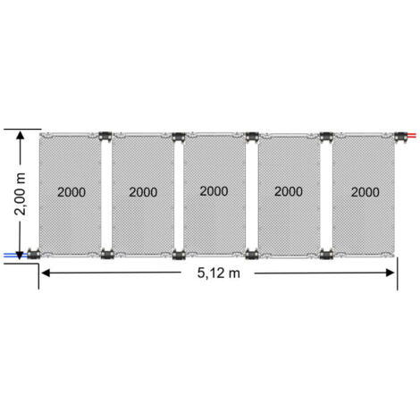 OKU Max Solarabsorber Komplettset 20 m² (14 m² ohne Poolabdeckung)