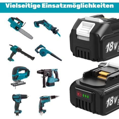 18V 6.0Ah BL1860B BL1860 Remplacement Batterie pour Makita BL1860B BL1860 BL1850 BL1840 BL1830 BL1820 BL1020B BL1815 LXT400 avec indicateur de Charge LED