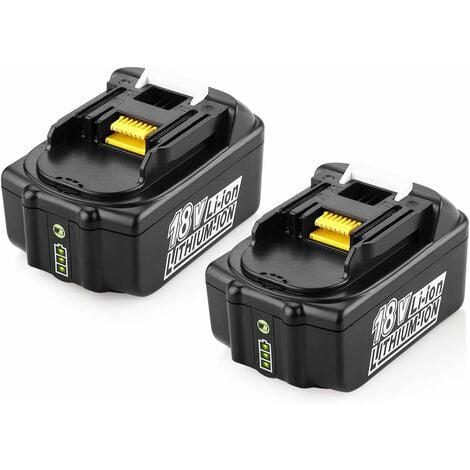 Bsioff 2X BL1860B Remplacement pour Makita 18V Batterie 5.5Ah BL1860 BL1850 BL1850B BL1840 BL1840B BL1830 BL1830B LXT-400 avec Affichage Puissance LED