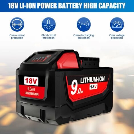 Batterie pour outils Power 2 pièces V 0 Li-ion batterie de remplacement  pour Milwaukee