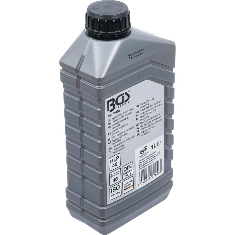Huile hydraulique Scheppach qualité ISO 6743/4 1 litre