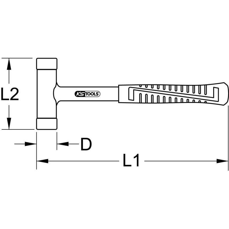 90 mm Kopflänge 139 mm schwarz Esche 90 Shore A fla PROMAT Gummihammer Kopf-D 90 mm Kopflänge 139 mm schwarz Esche 90 Shore A fla PROMAT Gummihammer Kopf-D