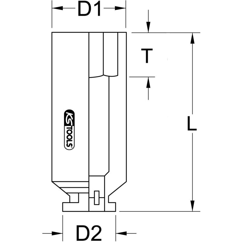 kurz KS Tools 1/2" 12-kant-Kraft-Stecknuss 17mm 