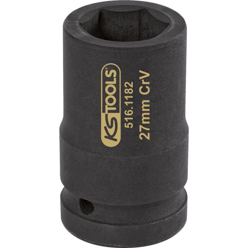 KS Tools Stecknuss SW 27 Mm - 1/2 Zoll Antrieb, 6-Kant Mit Flank-Traction Für Besseren Grip